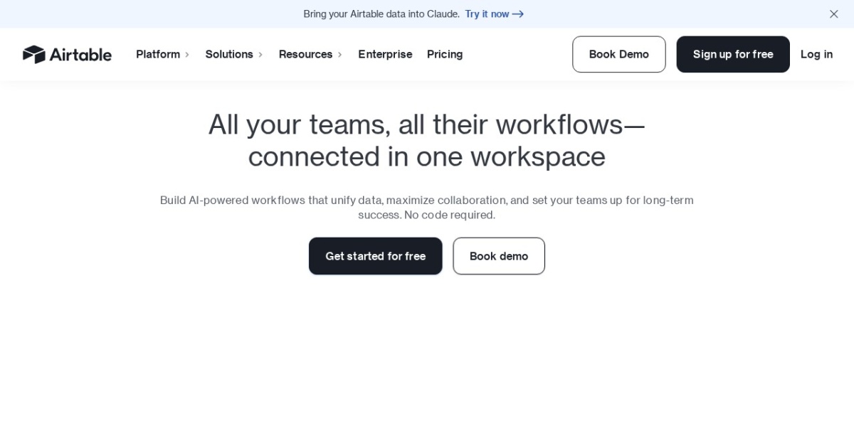 Screenshot of Airtable