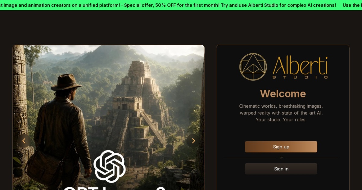 Screenshot of Alberti Studio