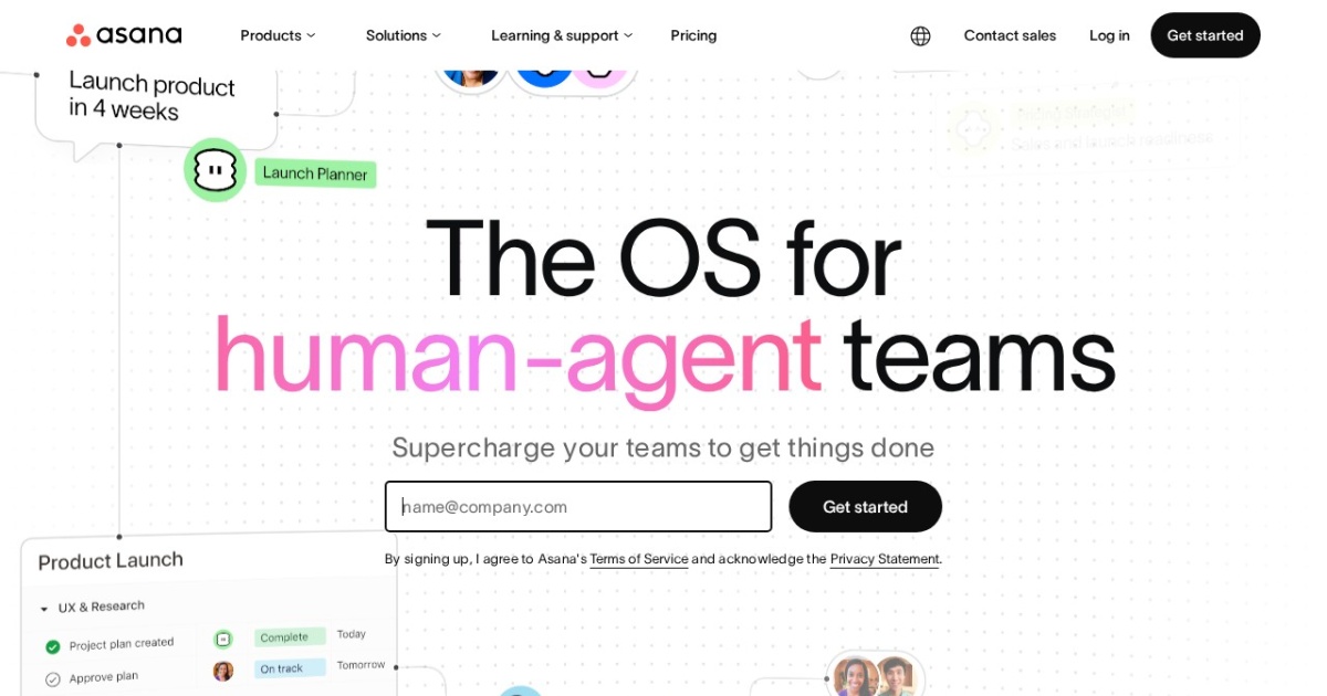 Screenshot of Asana