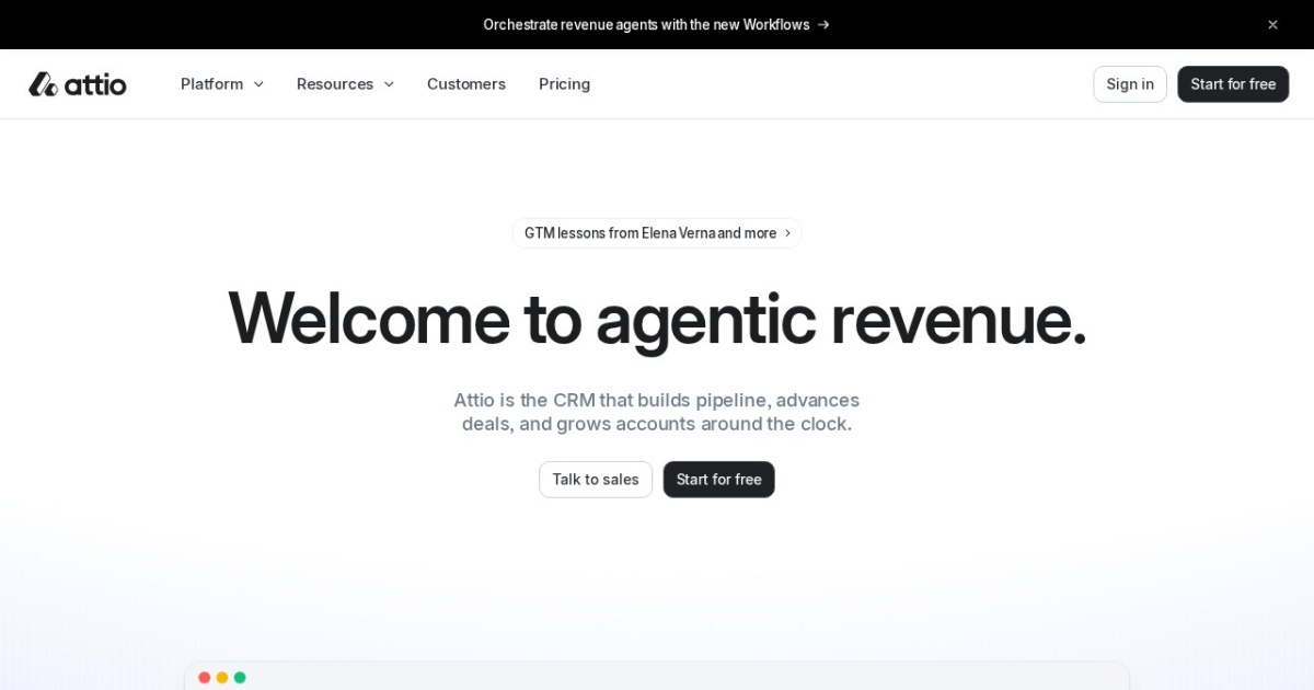 Screenshot of Attio