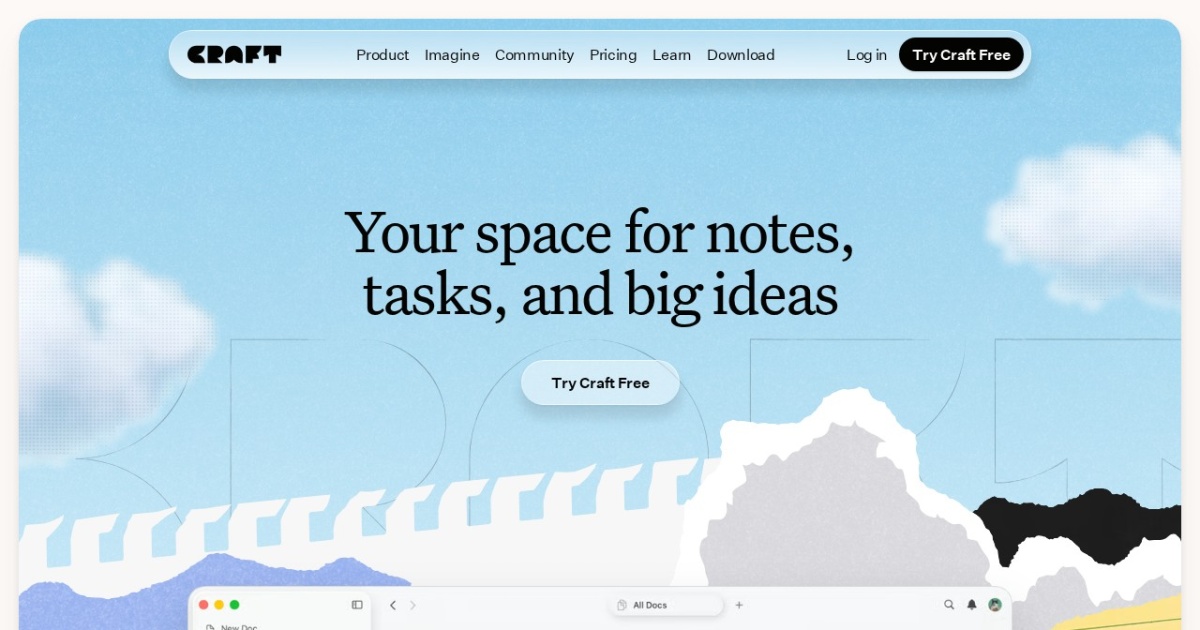 Screenshot of Craft.do