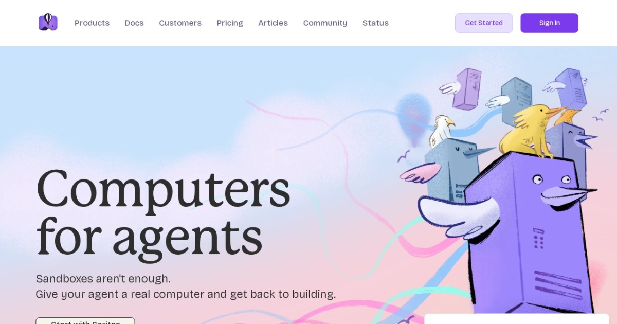 Screenshot of Fly.io