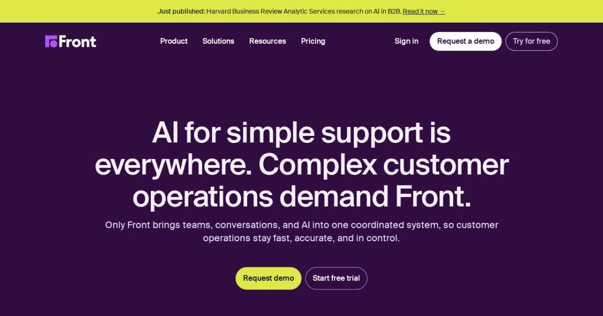 Screenshot of Front (front.com)