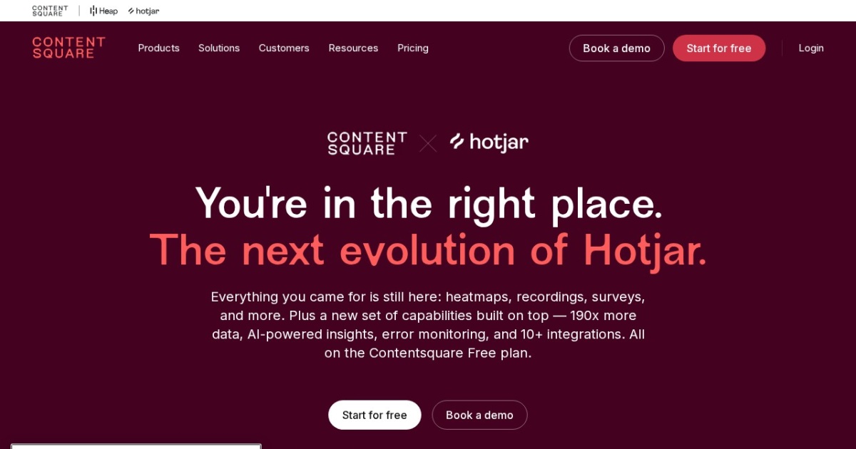 Screenshot of Hotjar