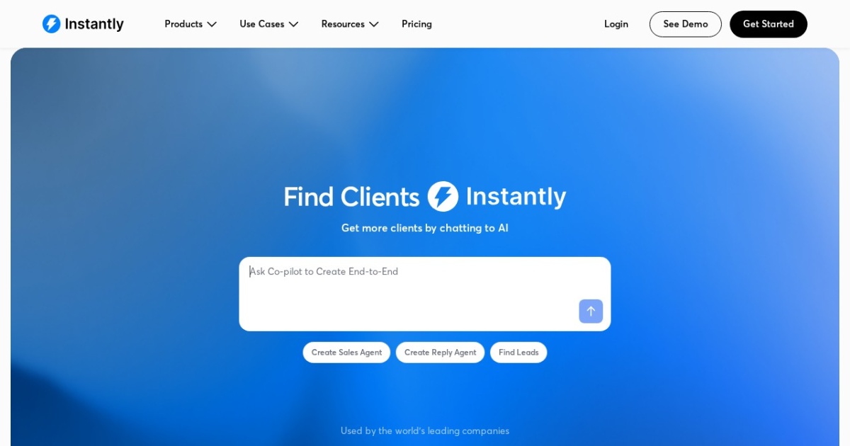 Screenshot of Instantly.ai