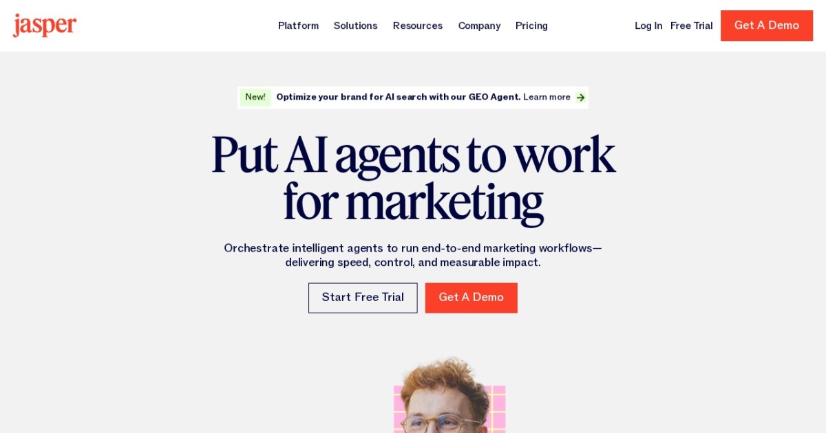 Screenshot of Jasper AI (jasper.ai)