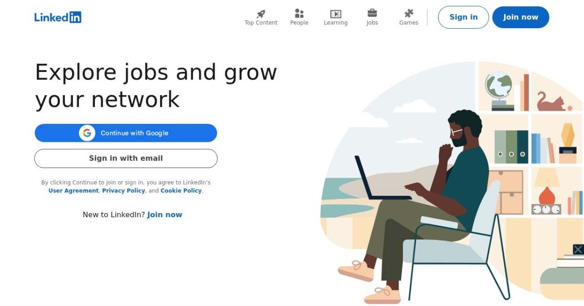 Screenshot of LinkedIn