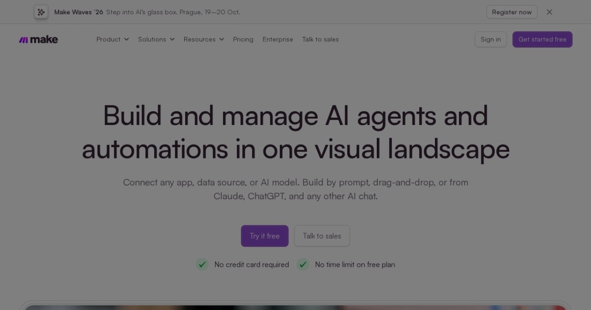 Screenshot of Make.com (formerly Integromat)