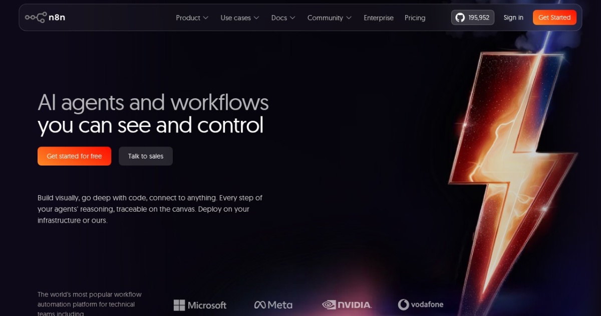Screenshot of n8n.io