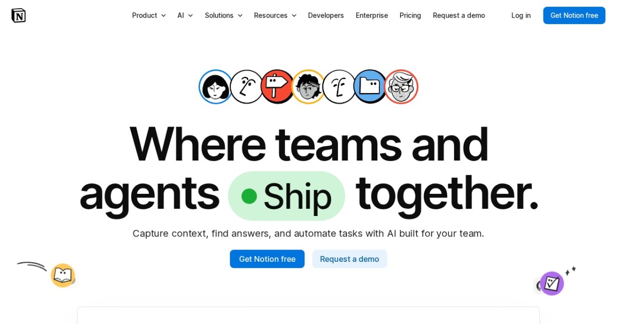Screenshot of Notion