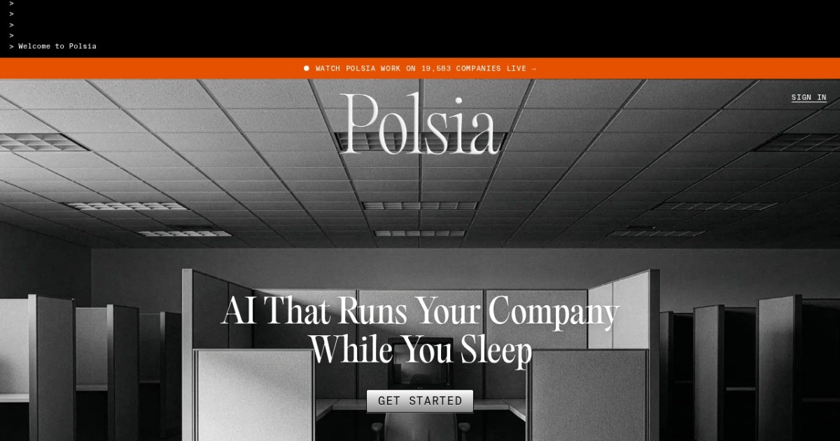 Screenshot of Polsia