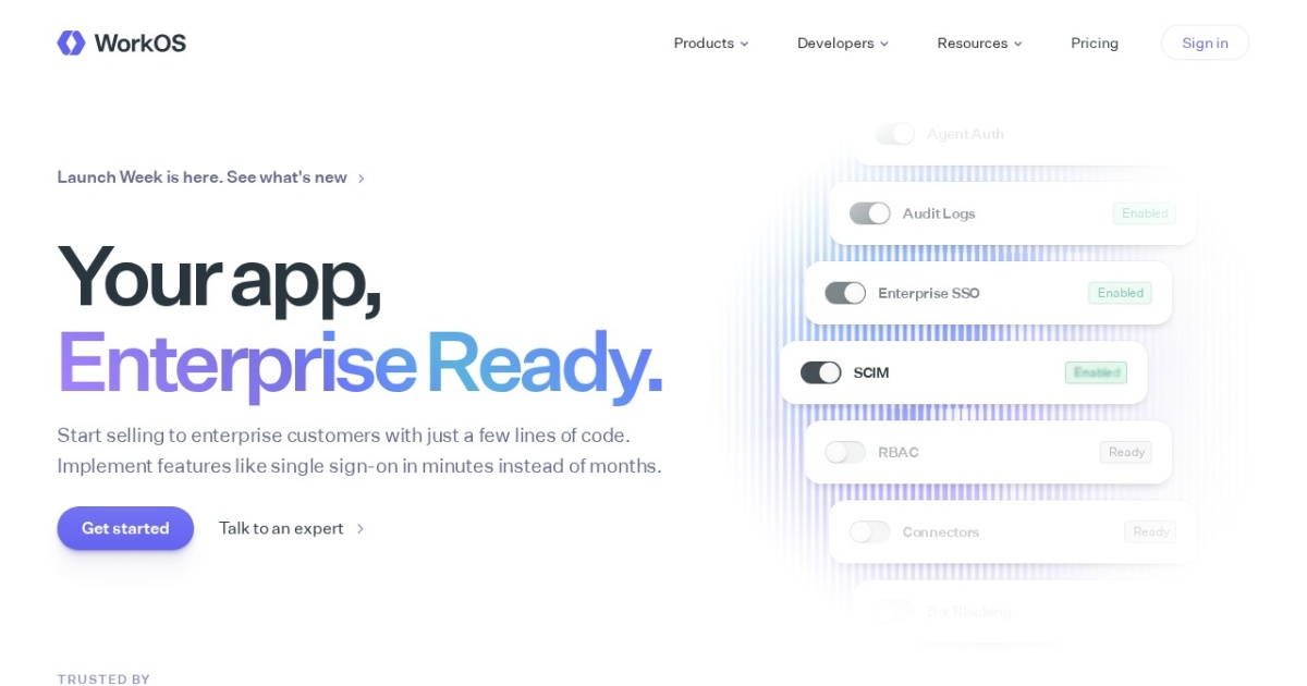 Screenshot of WorkOS