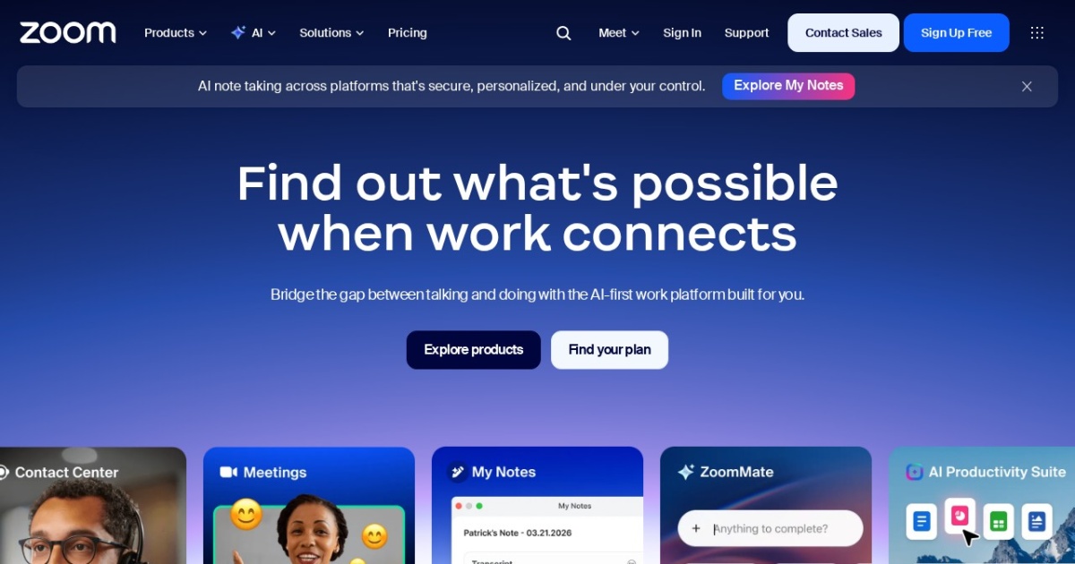Screenshot of Zoom (zoom.us)